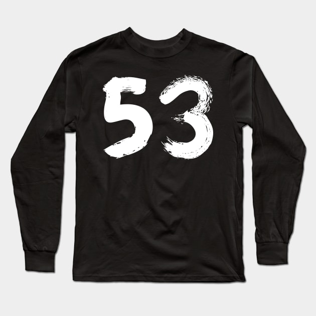 Number 53 Long Sleeve T-Shirt by Erena Samohai
